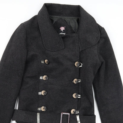 Altinay Womens Grey   Pea Coat Coat Size S