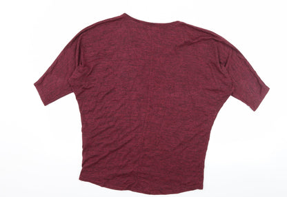 Womens UK Size S New Look Purple Basic T-Shirt