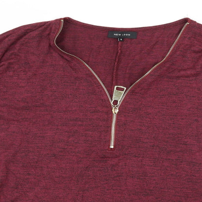 Womens UK Size S New Look Purple Basic T-Shirt
