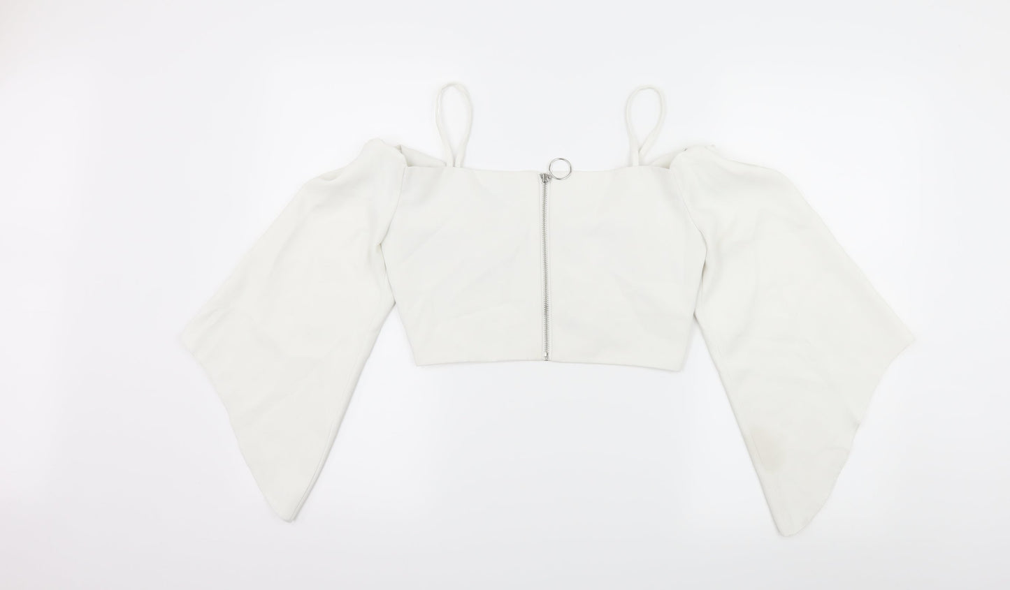 Womens UK Size 8 Topshop White Basic Blouse