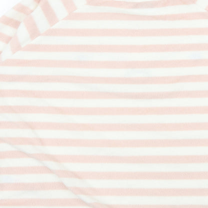 Dorothy Perkins Womens Pink Striped Microfibre Top Pyjama Top Size S  - Raccoon