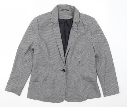 F&F Womens Grey Herringbone  Jacket Suit Jacket Size 14