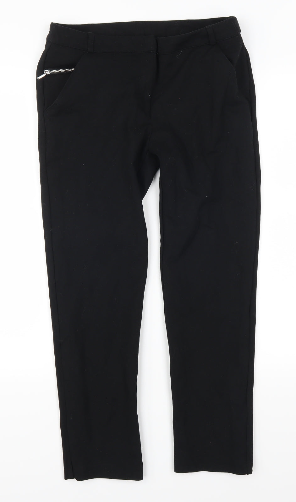 Nutmeg Womens Black   Trousers  Size 10 L25.5 in