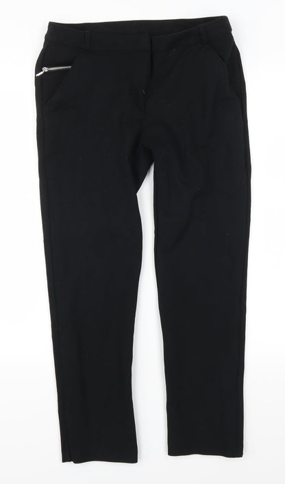 Nutmeg Womens Black   Trousers  Size 10 L25.5 in