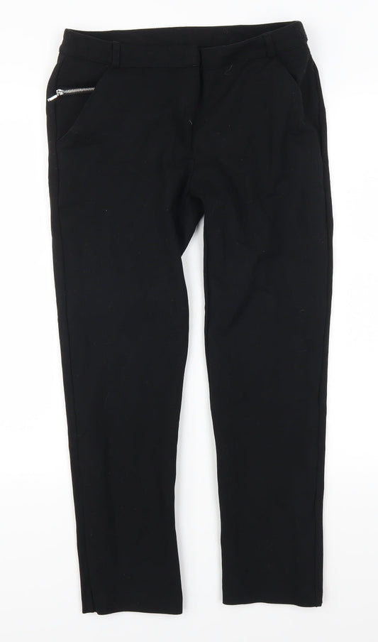 Nutmeg Womens Black   Trousers  Size 10 L25.5 in