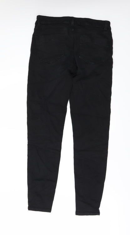 Womens UK Size 30 Preworn Regular Fit Skinny Black Jeans