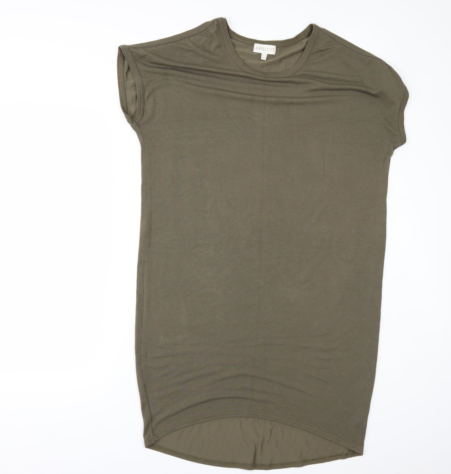Womens UK Size 8 Apricot Green Basic T-Shirt