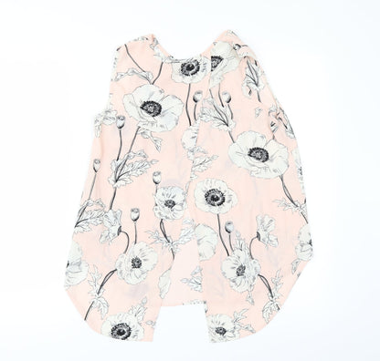 Primark Womens Pink Floral  Tunic Blouse Size 8