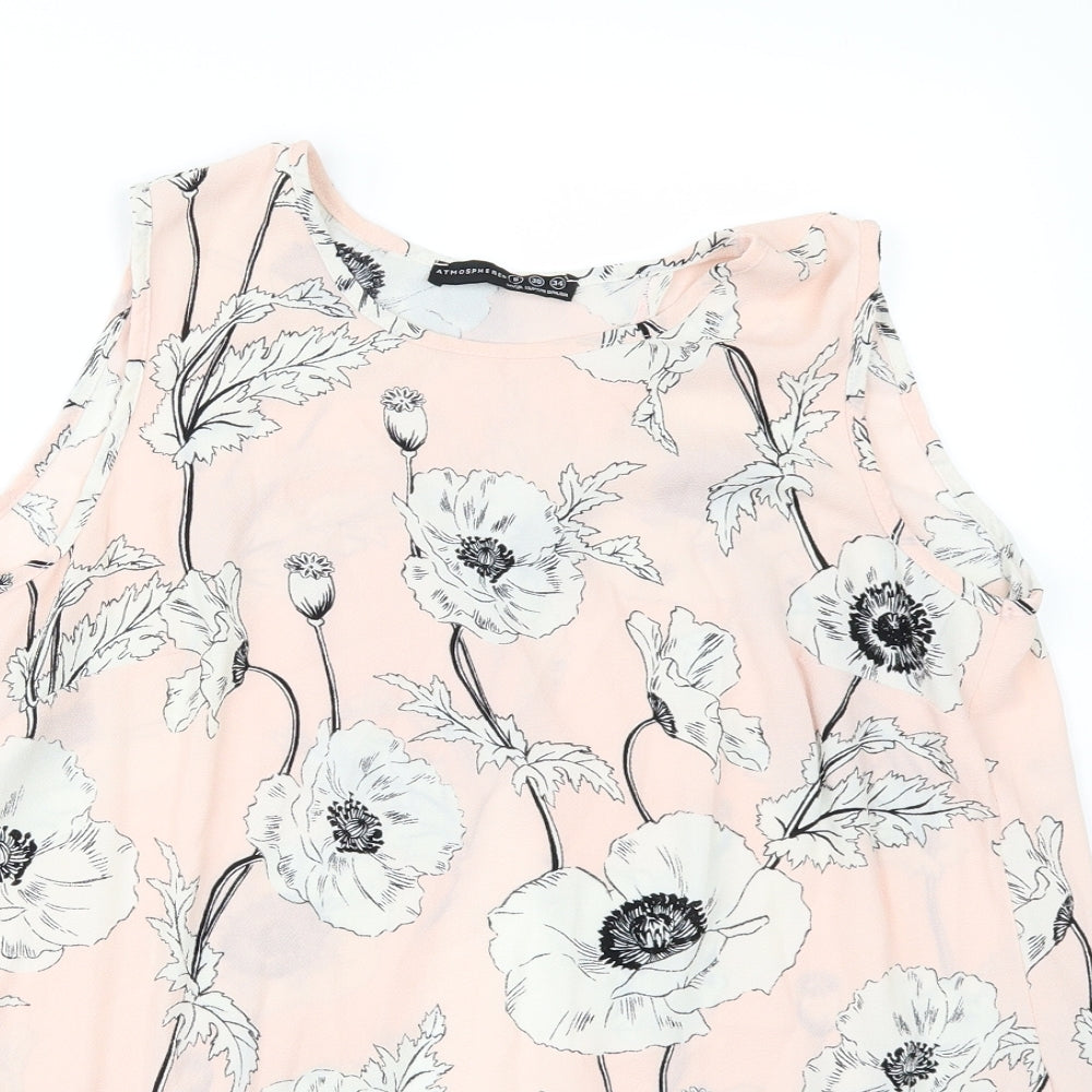 Primark Womens Pink Floral  Tunic Blouse Size 8