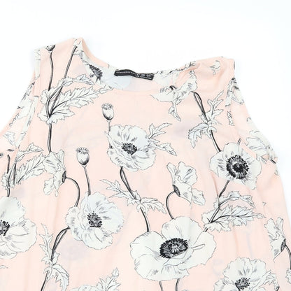 Primark Womens Pink Floral  Tunic Blouse Size 8