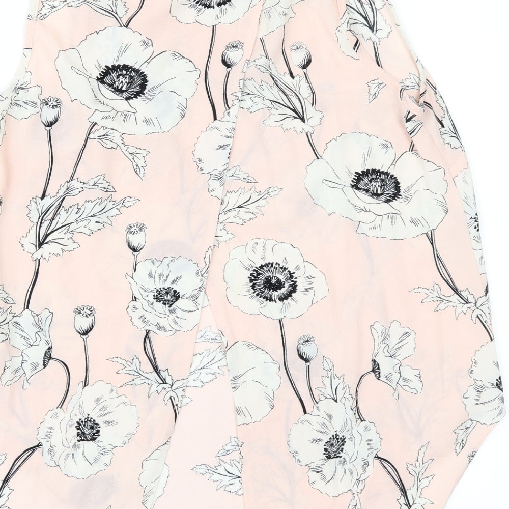 Primark Womens Pink Floral  Tunic Blouse Size 8