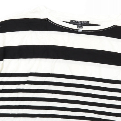 Womens UK Size 6 Topshop White Basic T-Shirt