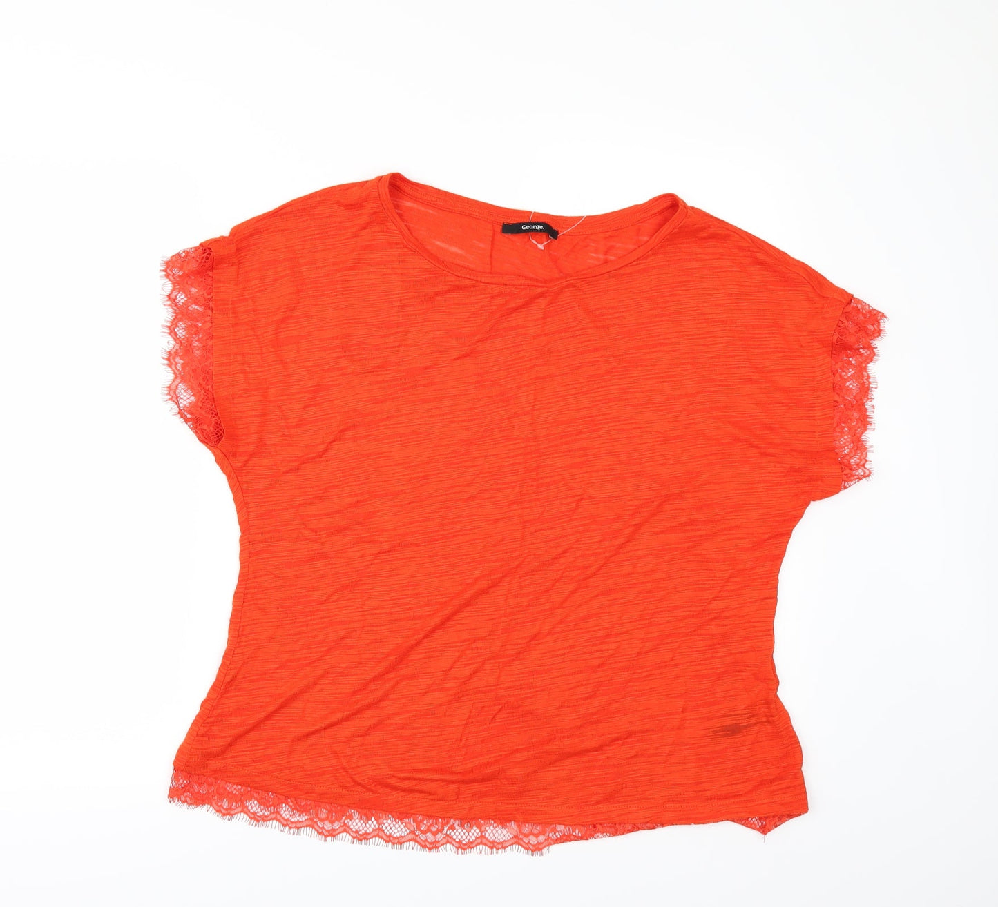Womens UK Size 16 George Orange Basic Polo