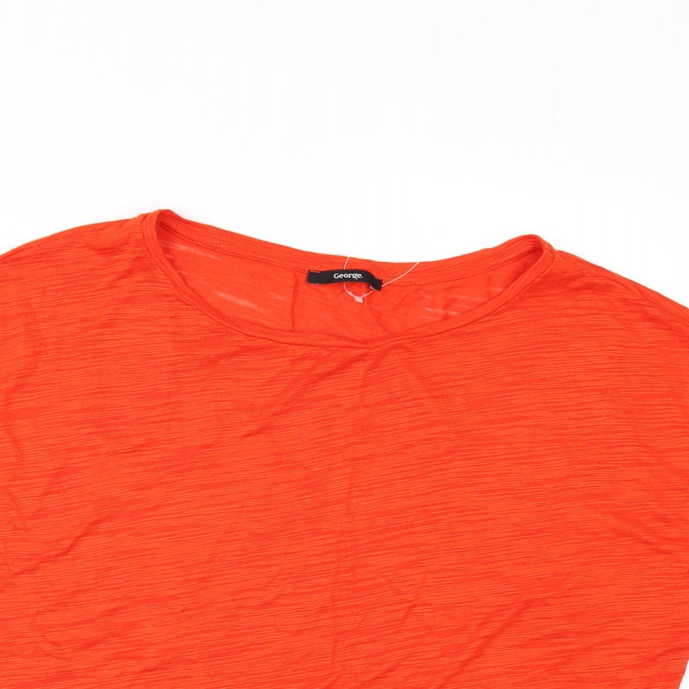 Womens UK Size 16 George Orange Basic Polo