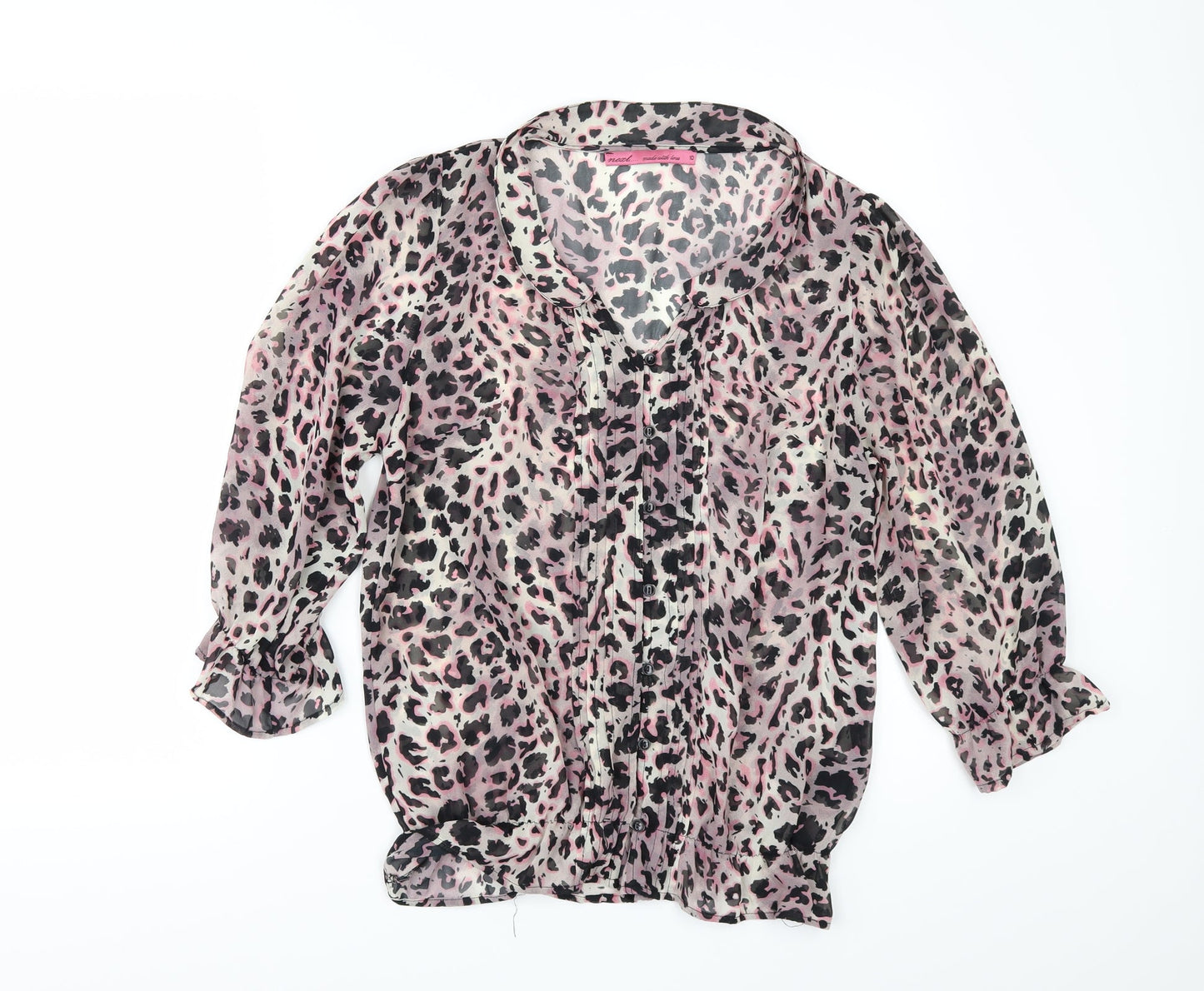 Womens UK Size 10 NEXT Multicoloured Tunic Blouse