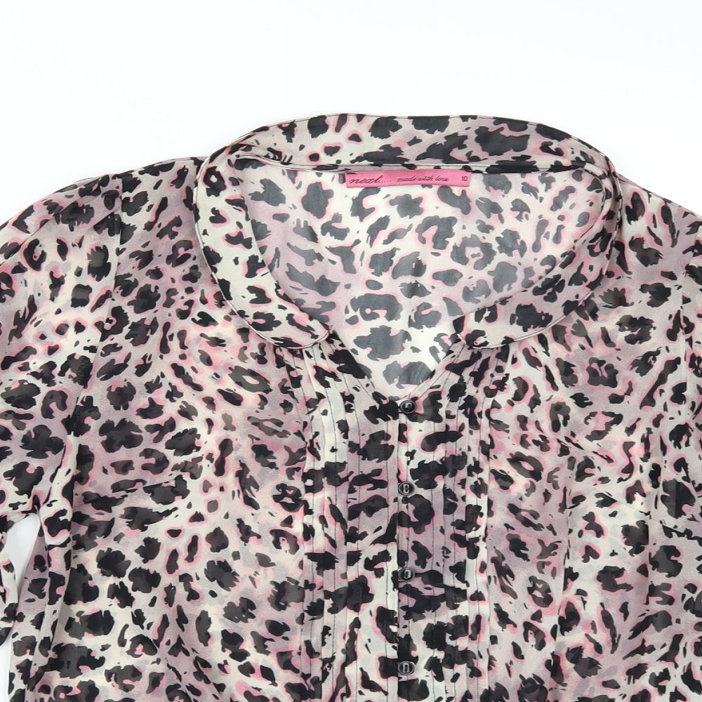Womens UK Size 10 NEXT Multicoloured Tunic Blouse