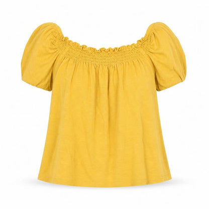 Womens UK Size 6 New Look Yellow Basic T-Shirt