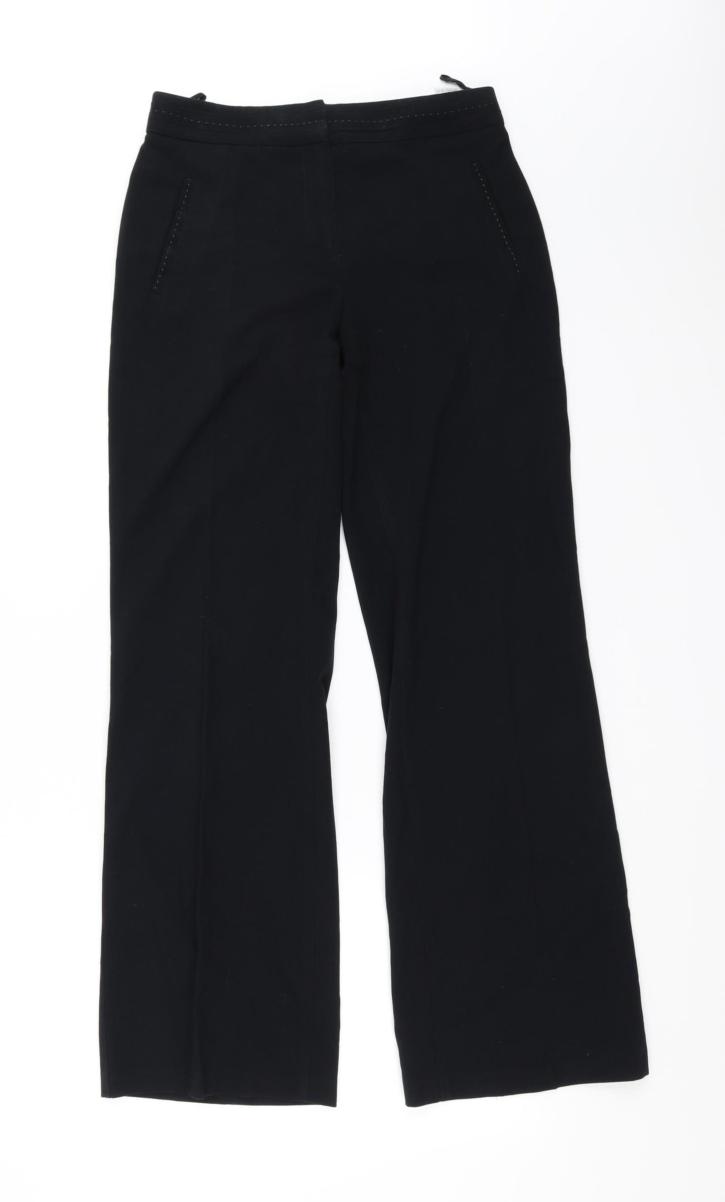 Womens UK Size 8 Marks and Spencer Regular Fit  Black Trousers