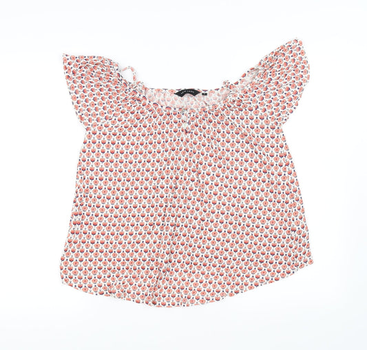 Womens UK Size 6 New Look White Basic Blouse