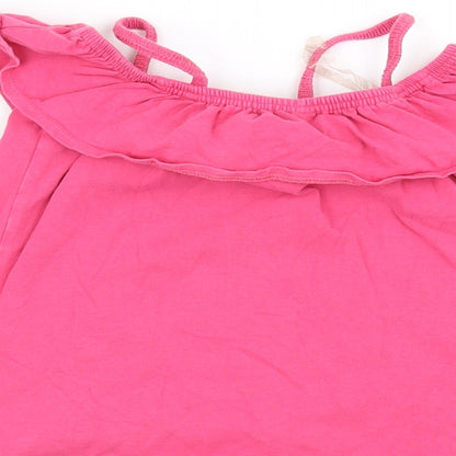 John Lewis Girls Pink   Basic T-Shirt Size 8 Years