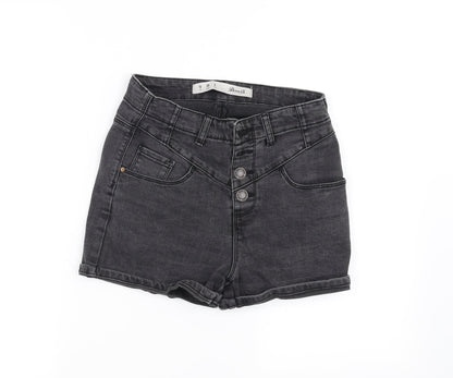 Denim & Co. Womens Grey   Hot Pants Shorts Size 10