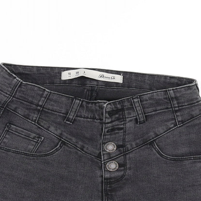 Denim & Co. Womens Grey   Hot Pants Shorts Size 10