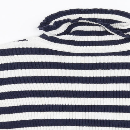 George Girls White Striped  Pullover Jumper Size 2 Years