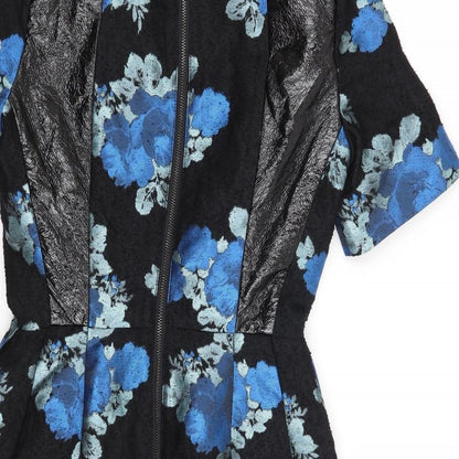 Topshop Womens Black Floral  Shift  Size 6