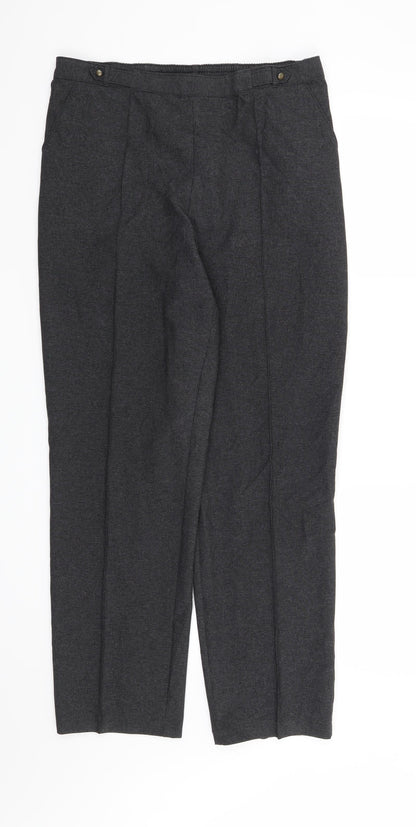 Womens UK Size 12 Marks and Spencer Regular Fit  Grey Trousers