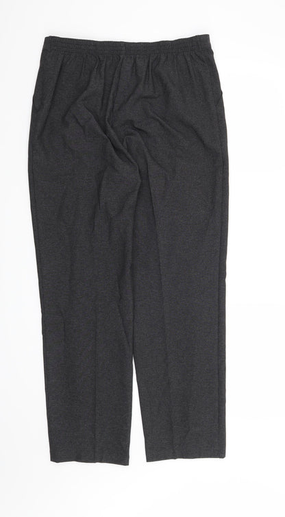 Womens UK Size 12 Marks and Spencer Regular Fit  Grey Trousers