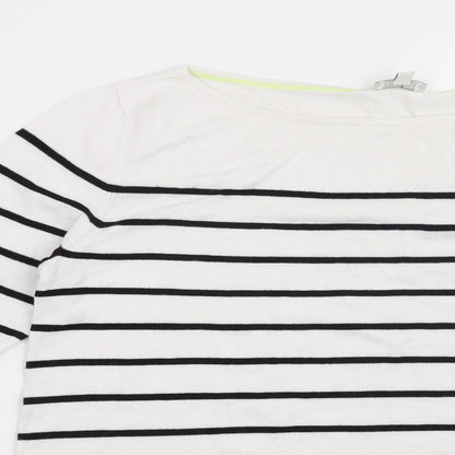 Street One Womens White Striped  Pullover Jumper Size 12