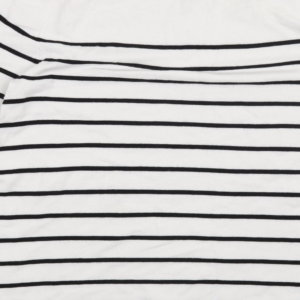 Street One Womens White Striped  Pullover Jumper Size 12