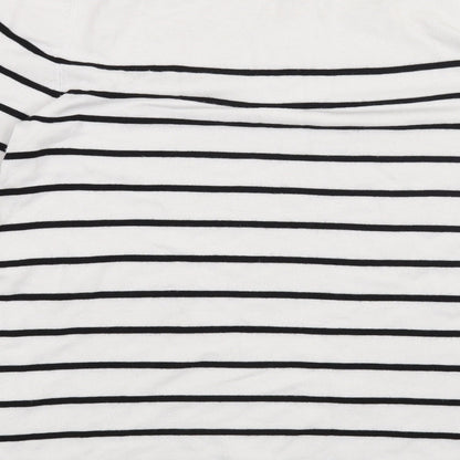 Street One Womens White Striped  Pullover Jumper Size 12