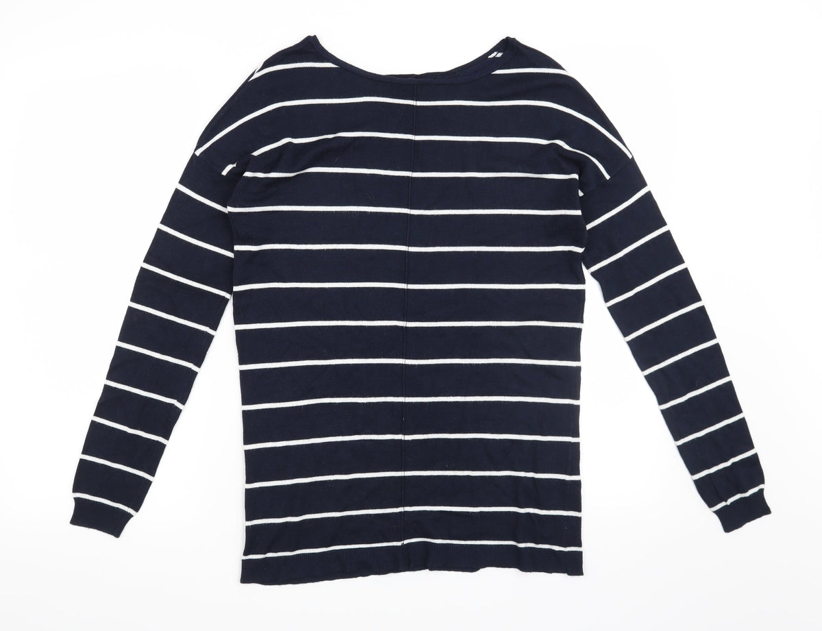 Atmosphere Womens Blue Striped  Pullover Jumper Size 8