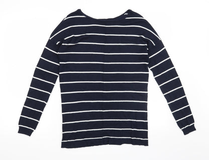 Atmosphere Womens Blue Striped  Pullover Jumper Size 8
