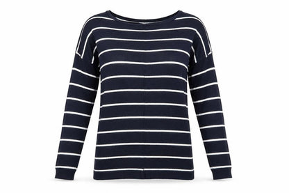 Atmosphere Womens Blue Striped  Pullover Jumper Size 8