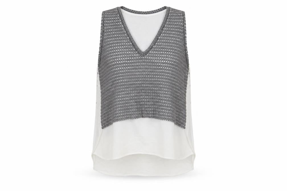 Womens UK Size S Zara Grey Basic Blouse