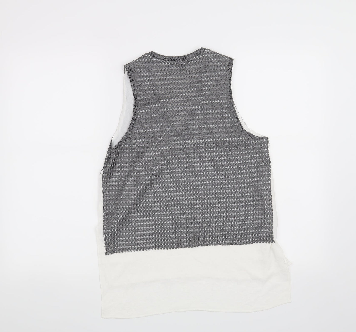 Womens UK Size S Zara Grey Basic Blouse