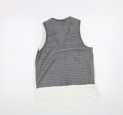 Womens UK Size S Zara Grey Basic Blouse