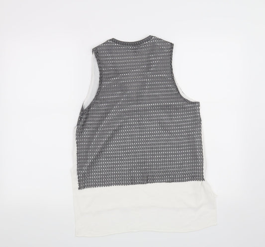 Womens UK Size S Zara Grey Basic Blouse