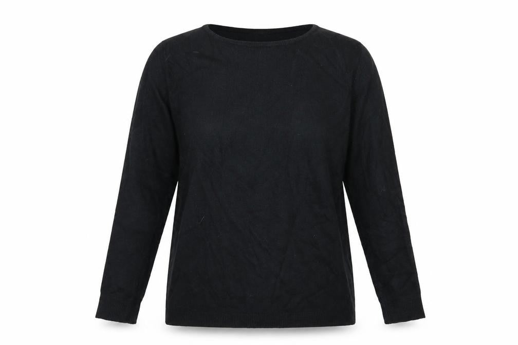 Front view of Primark women’s black jumper, size UK 12