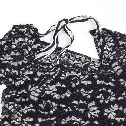 Womens UK Size S Preworn Blue Basic Blouse