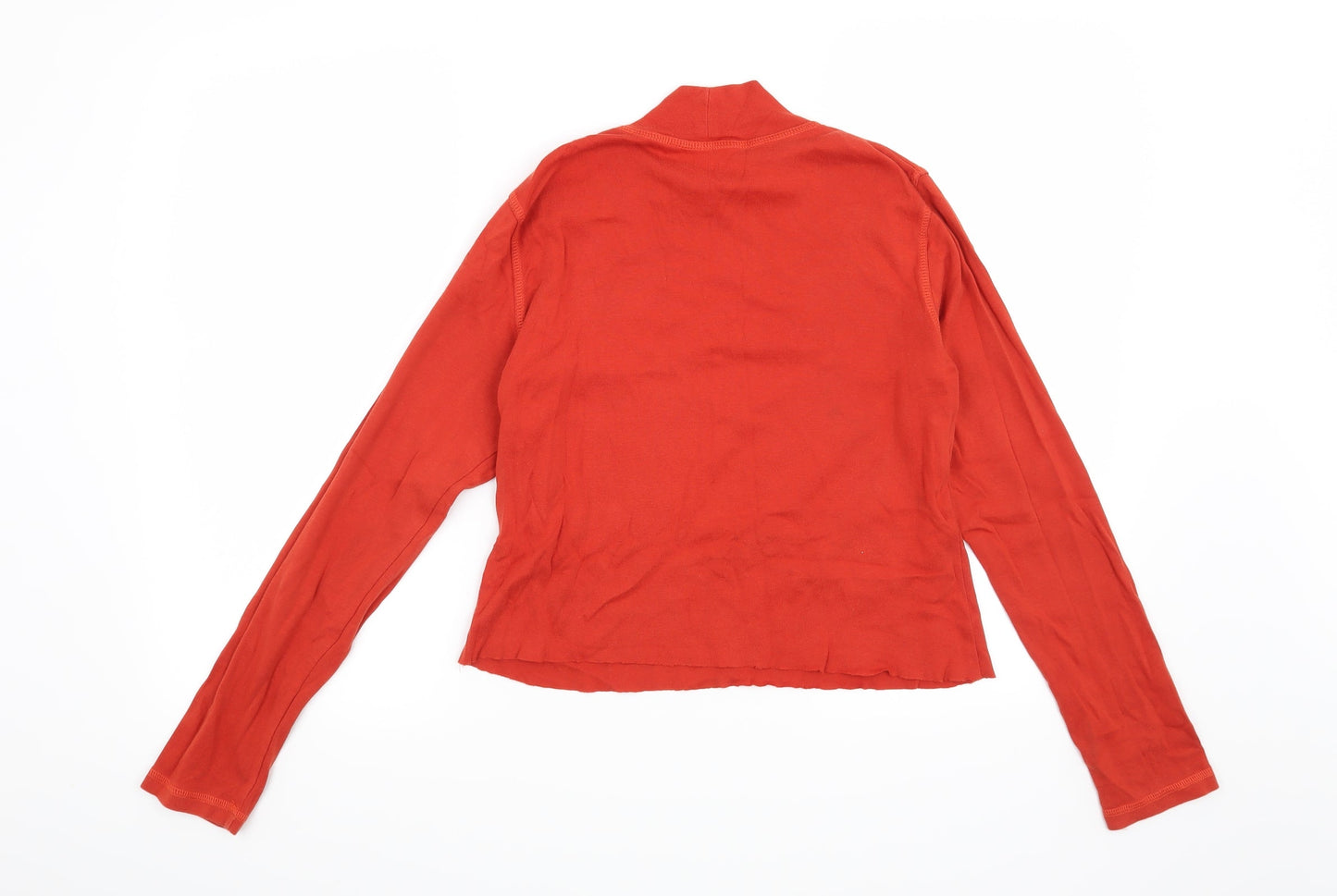 Womens UK Size S Preworn Orange Basic Blouse