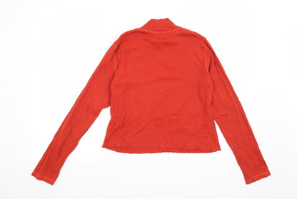 Womens UK Size S Preworn Orange Basic Blouse