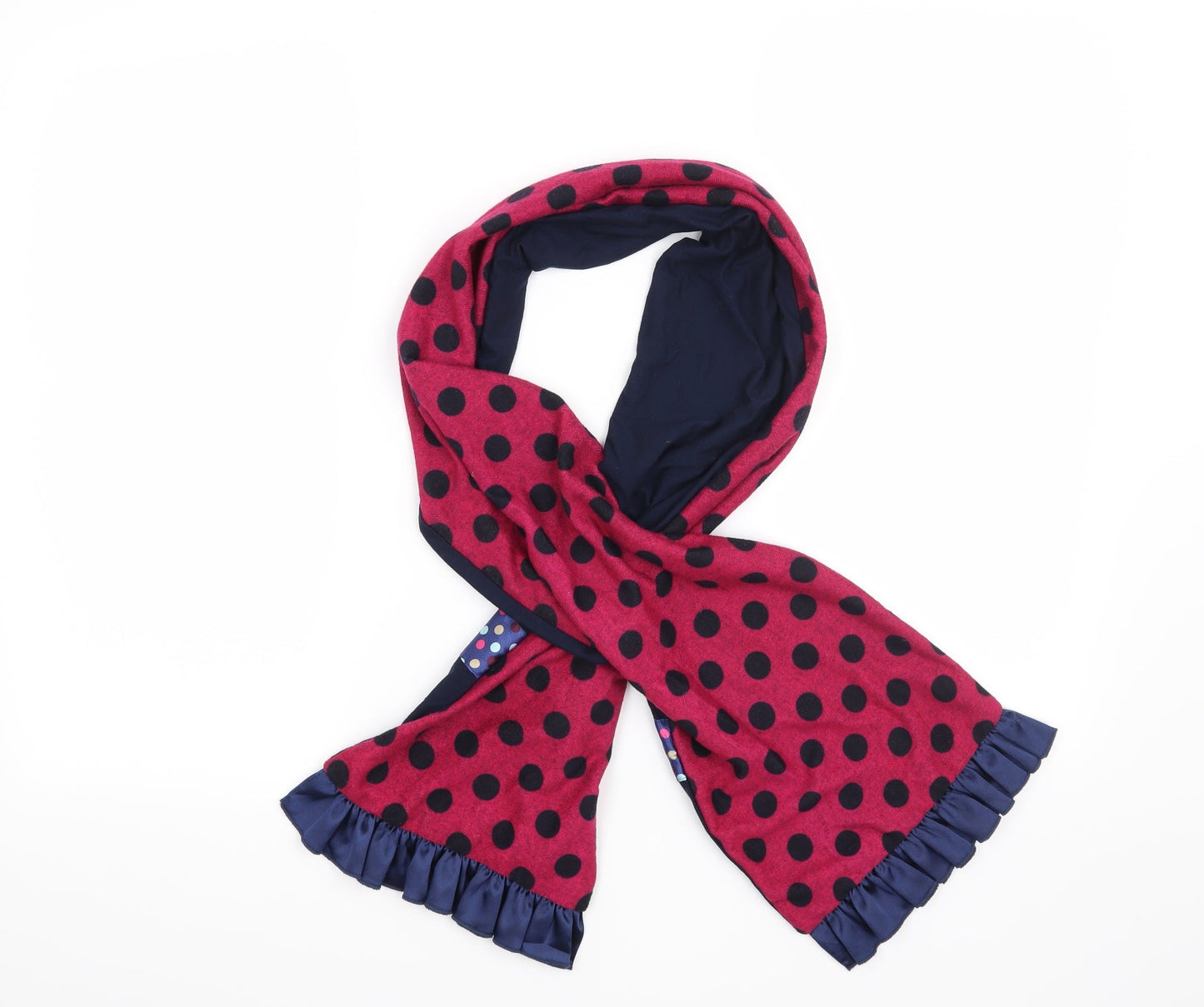 Preworn Womens Pink Polka Dot   Scarf
