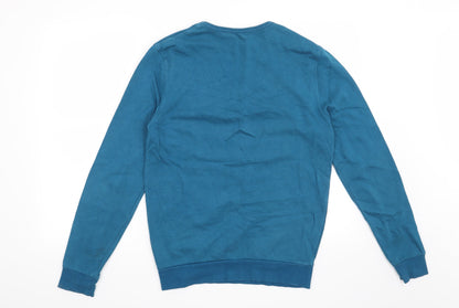 Mens UK Size S C&A Blue Pullover Sweatshirt