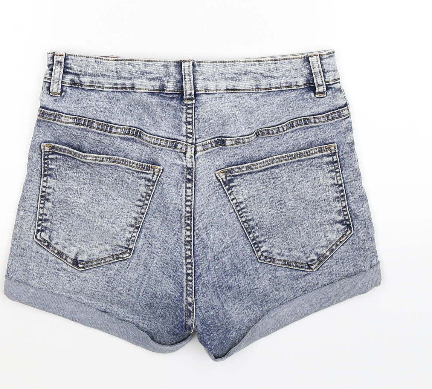 Divided Womens Blue  Denim Hot Pants Shorts Size 10