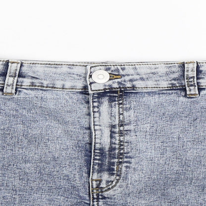Divided Womens Blue  Denim Hot Pants Shorts Size 10