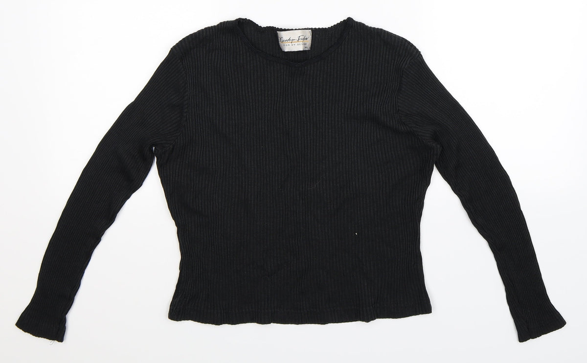 Carolyn Taylor Womens Black   Pullover Jumper Size L