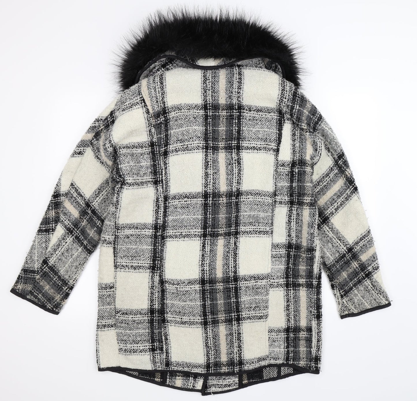 A&G Womens Multicoloured Check  Overcoat Coat Size M